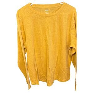 Sonoma Everyday Tee Mustard Yellow Long Sleeve Top XXL Soft Basic
